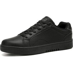 🆕Men's All Black Casual Fashion Dress Sneakers Lace-Up Lightweight Shoes